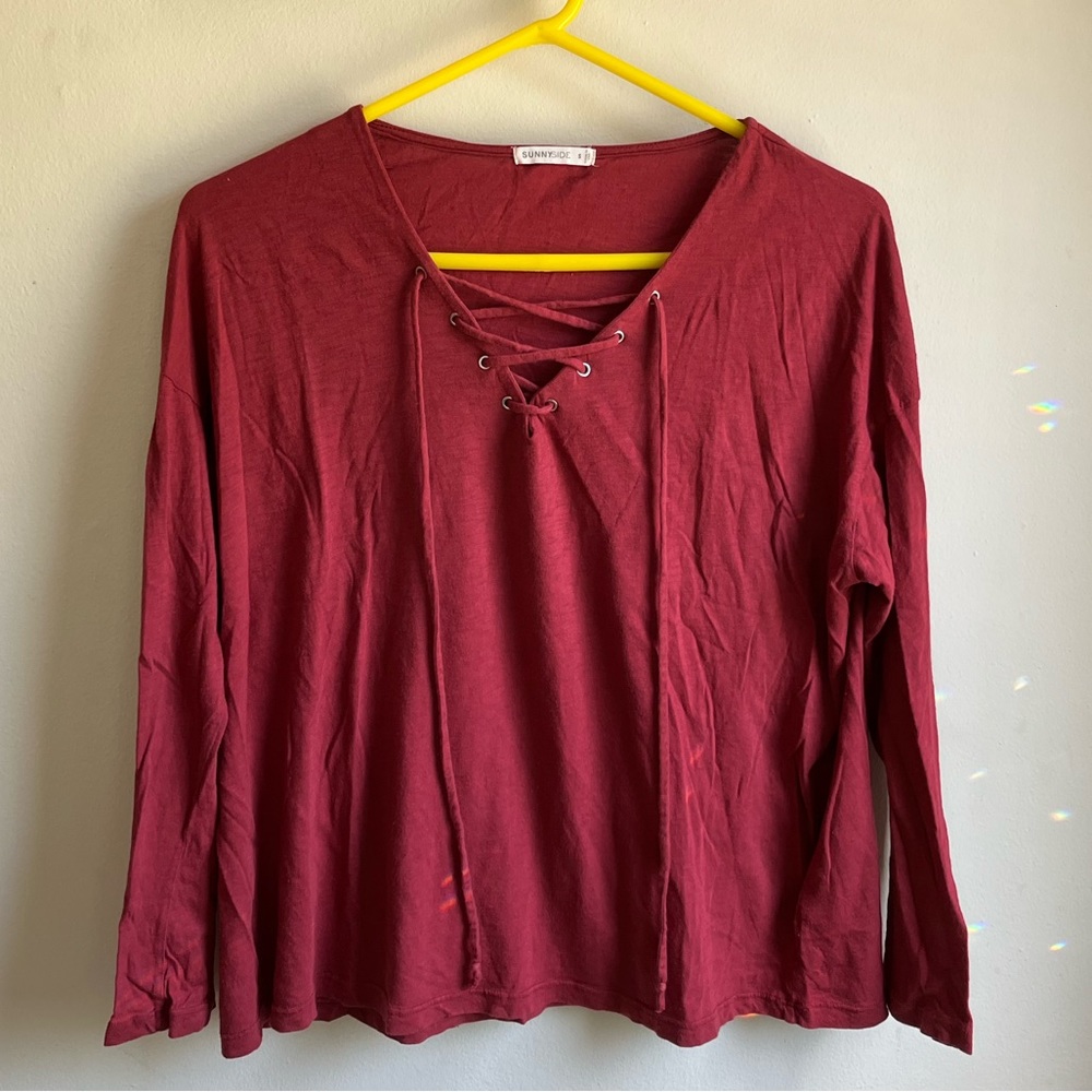 Super Soft Burgundy Long Sleeve